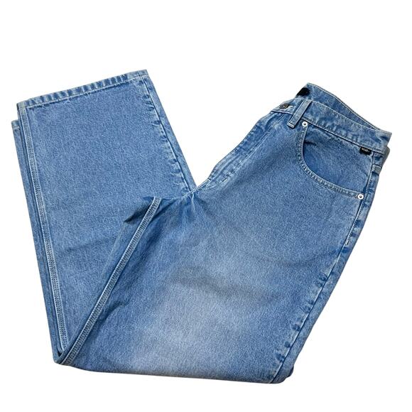 Vans Off the Wall Denim Jeans 32x29 Blue Wide Leg Baggy Loose Fit New - Picture 5 of 10